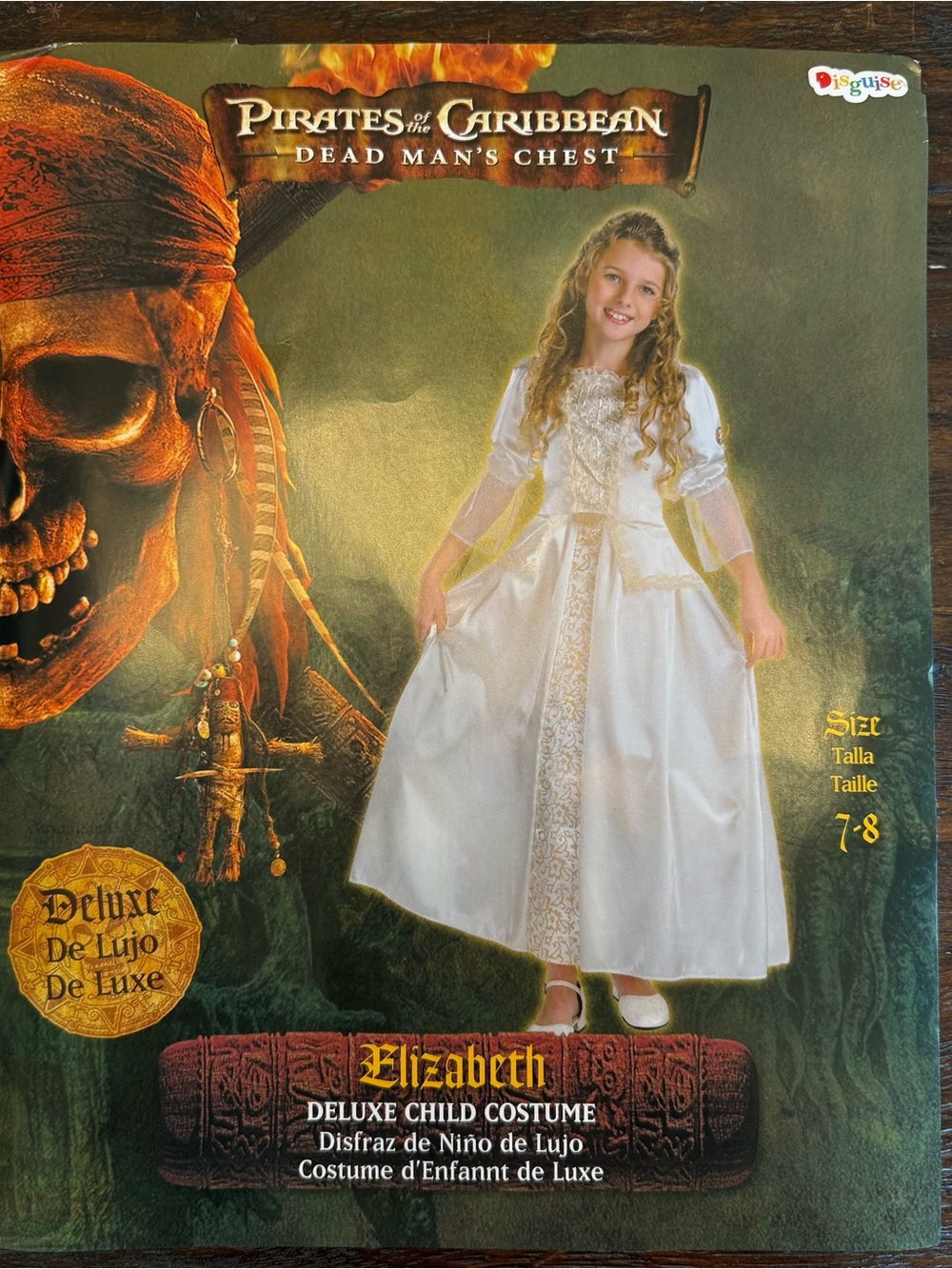 Pirates of the Caribbean Elizabeth Deluxe Child Costume Size 7-8